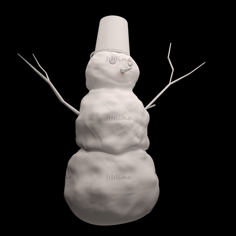 Muñeco de nieve modelo 3D
