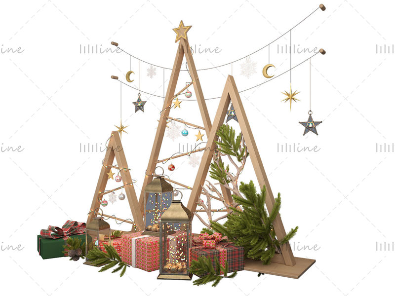 Christmas decorations 3D model