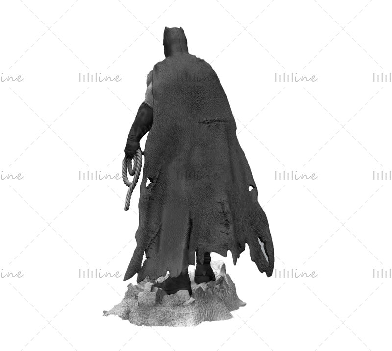 3D модель статуи Бэтмена Темного рыцаря готова к печати