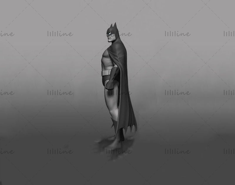 Batman Animált 3D-s modell nyomtatásra készen