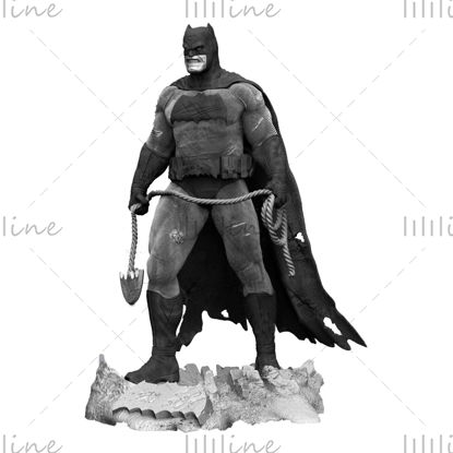 Modelo 3D da estátua do Cavaleiro das Trevas Batman pronto para impressão