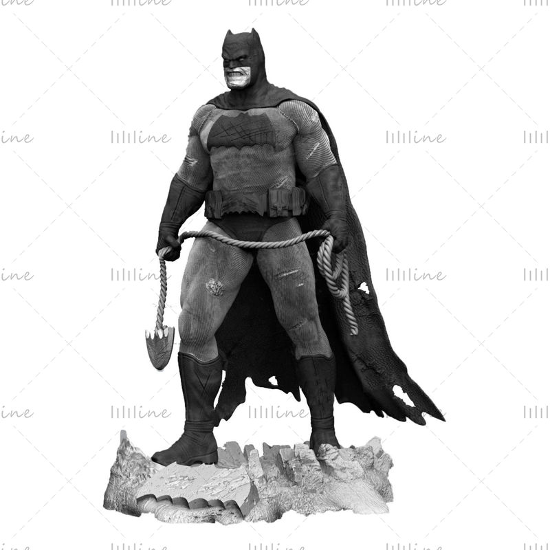 3D модель статуи Бэтмена Темного рыцаря готова к печати