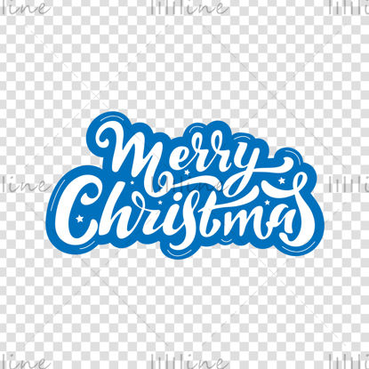 Merry Christmas vector hand lettering