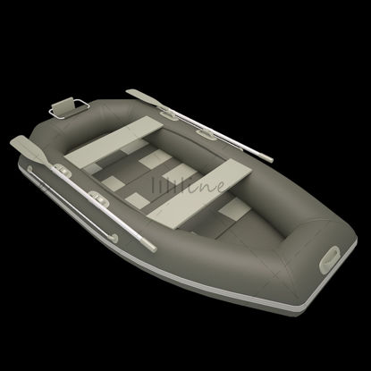 Canoeing 3D model