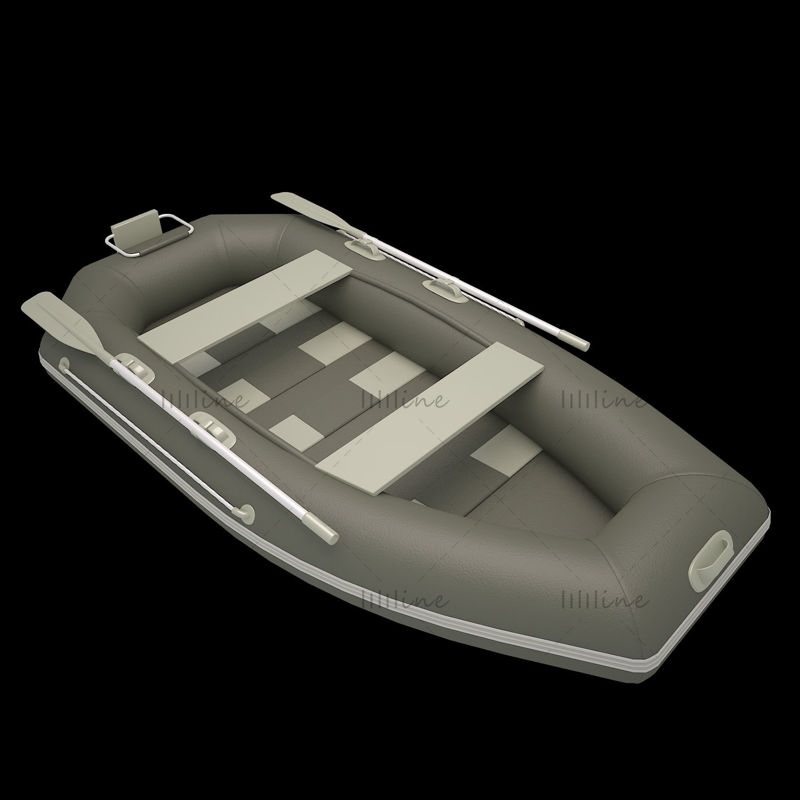 Canoeing 3D model