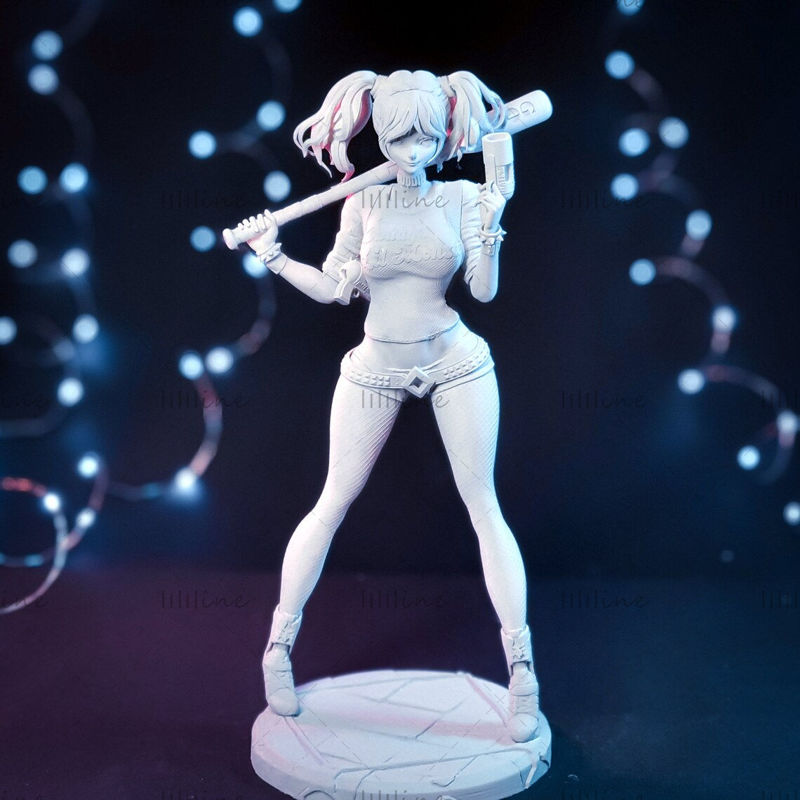 A Harley Quinn miniatűr 3D-s modellre kész nyomtatás