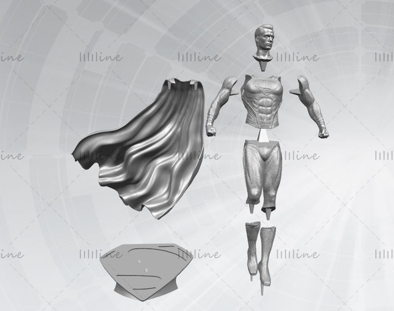 SuperMan Statue 3D model Ready to Print