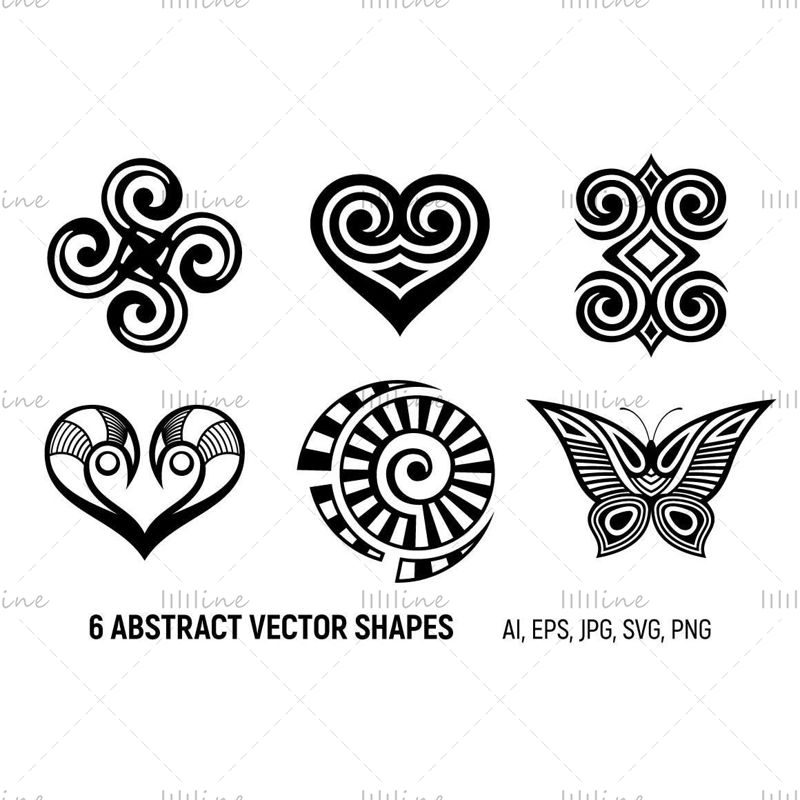 Abstract geometric shapes design elements