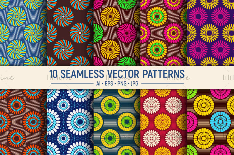 10 patrones africanos sin costura