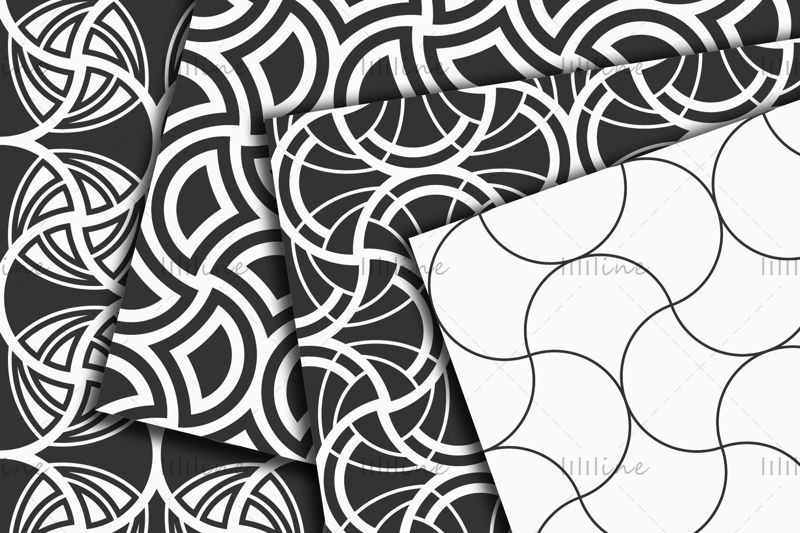 10 Art Deco seamless patterns