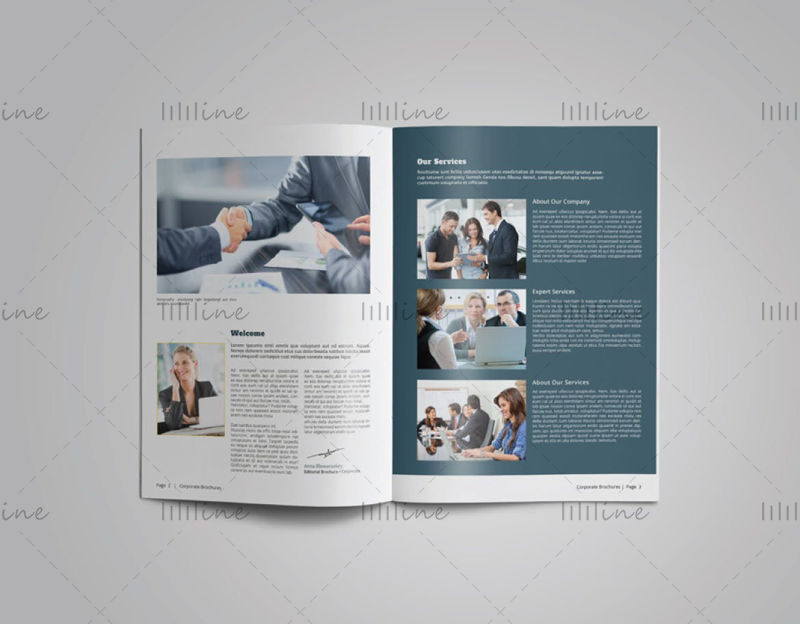 Enterprise propaganda brochure magazine template