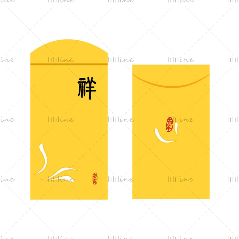 Traditional Chinese red envelope design