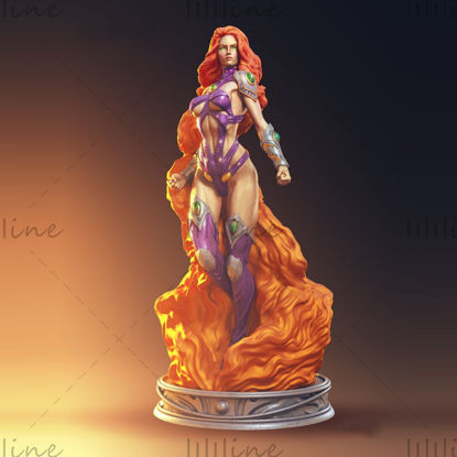 Starfire Diorama Statue - Ready to print