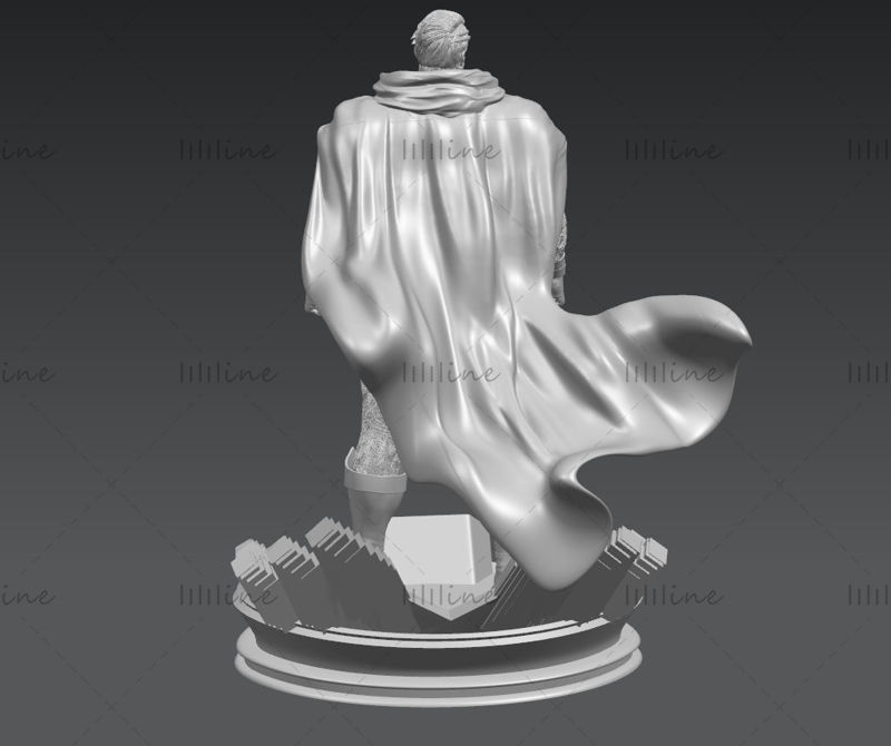 Superman-szobor 3D-s modell nyomtatásra készen