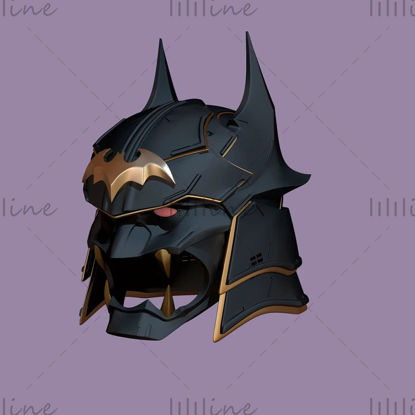 Batman szamuráj sisak 3D modell nyomtatásra készen
