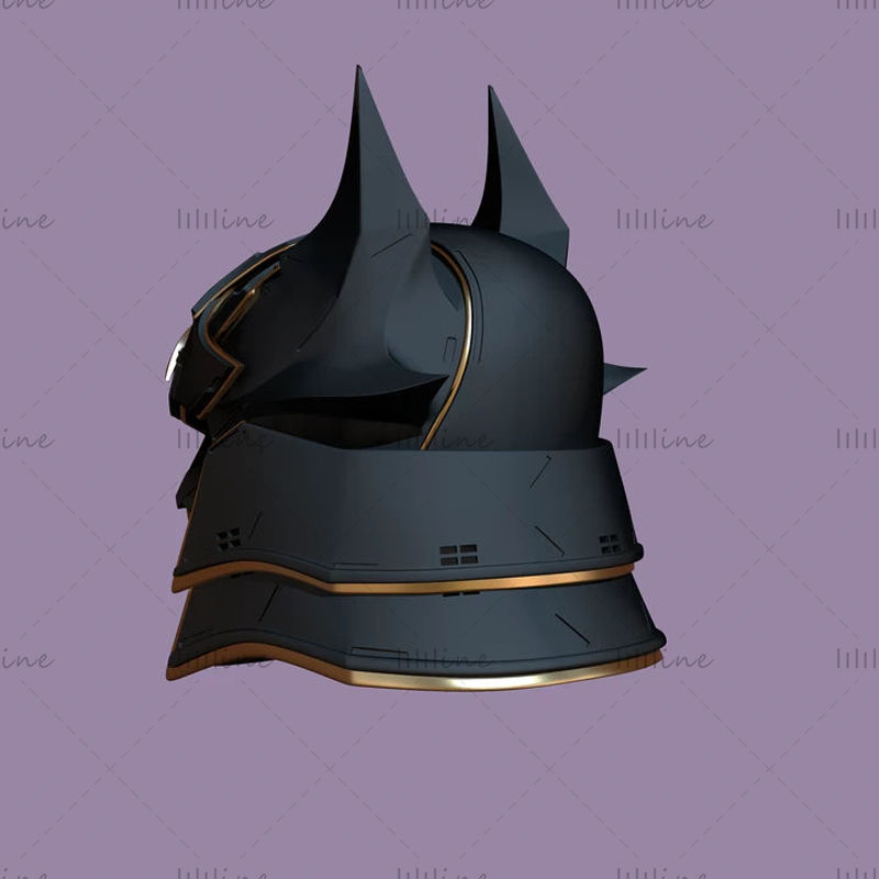 Бэтмен самурайский шлем 3D модель готовая печать