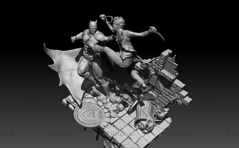 Batman vs Joker 3D modell kész nyomtatás