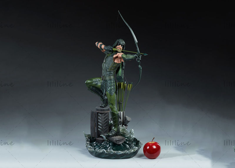 Зеленая стрела 3d модель скульптура готовая печать