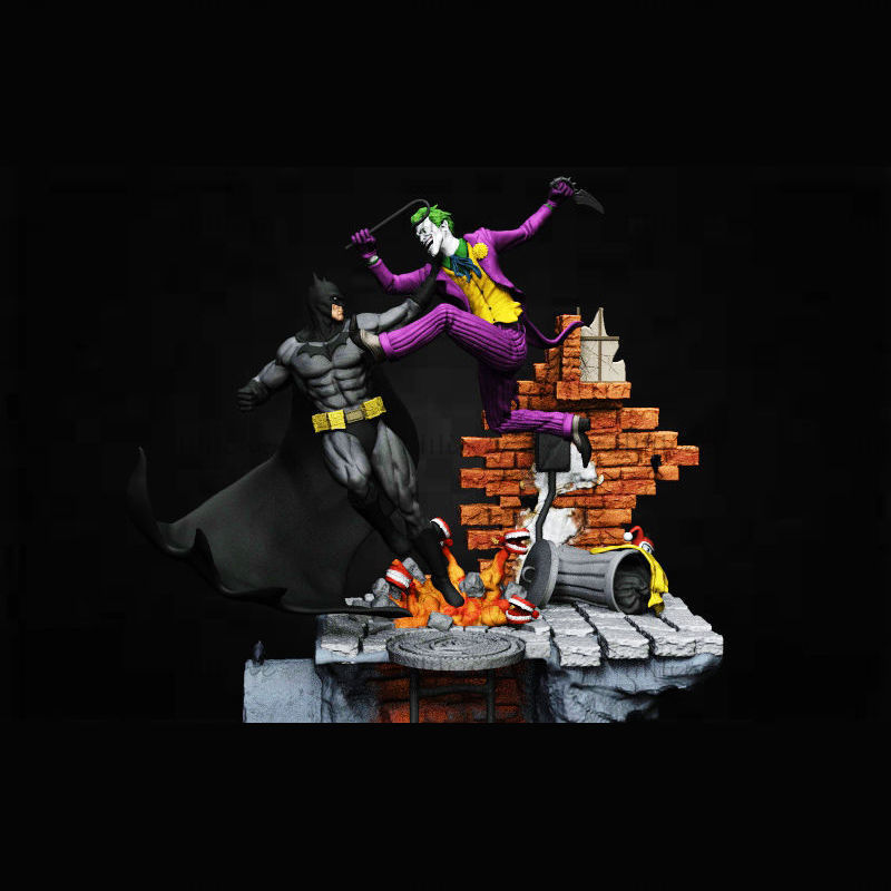 Бэтмен против Джокера 3D модель готовая печать