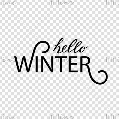 Hello, tél, vektor kézi betűkkel
