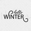 Hello, winter, vector hand lettering