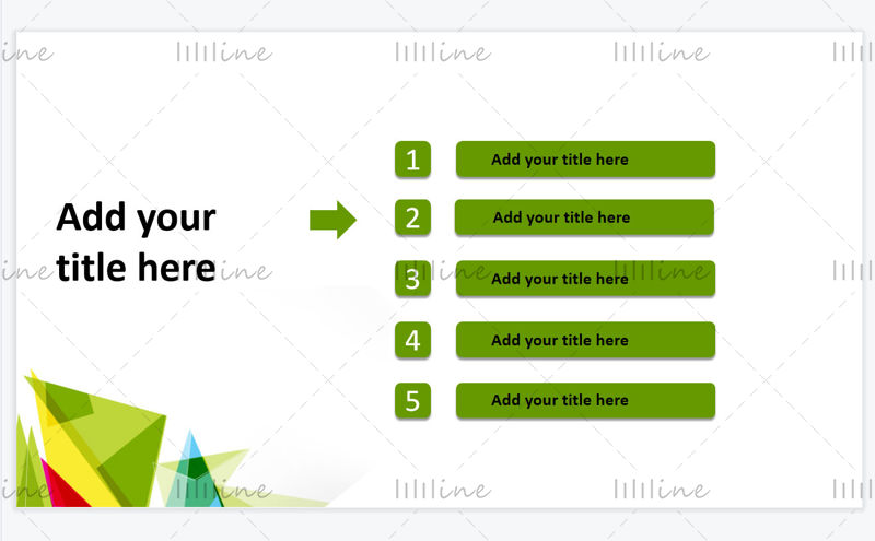 Green style ppt template