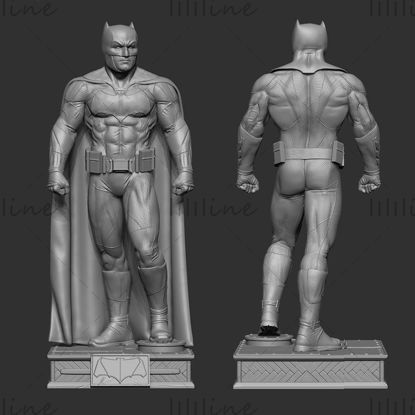 Batman figure Ben Affleck 3D model ready print