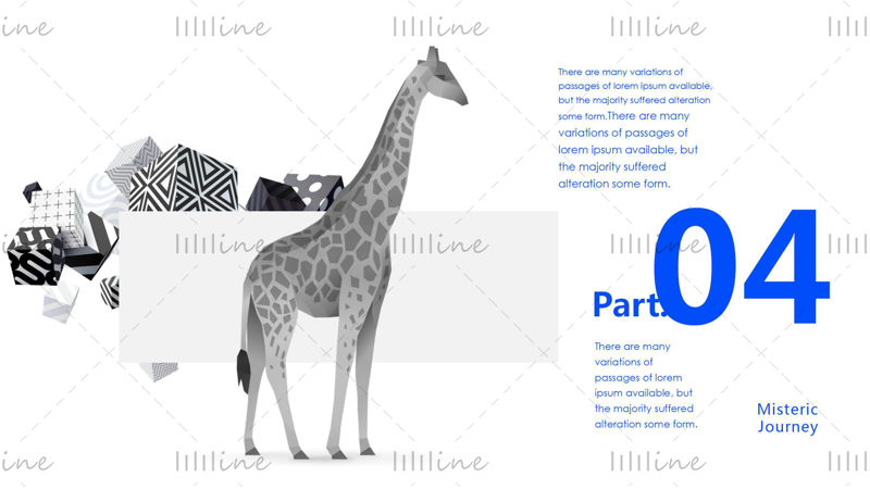 Șablon Microsoft Office PowerPoint de artă în stil albastru