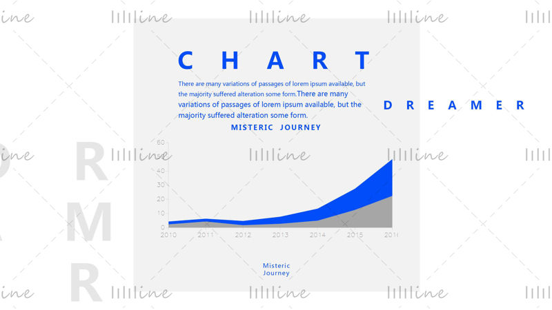 Kék stílusú art Microsoft Office PowerPoint sablon