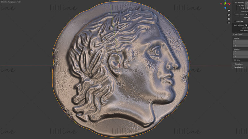 Orpheus coin 3d print model