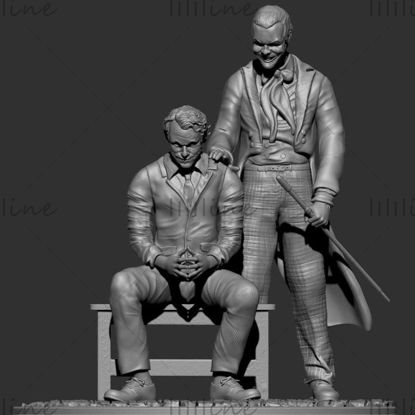 Joker vs Jack Nicholson 3D modell kész nyomtatás