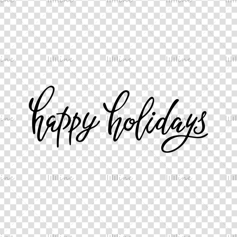 Happy holidays vector hand lettering