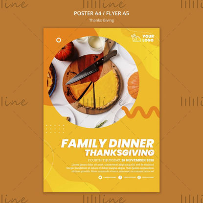 Affiche de concept de Thanksgiving