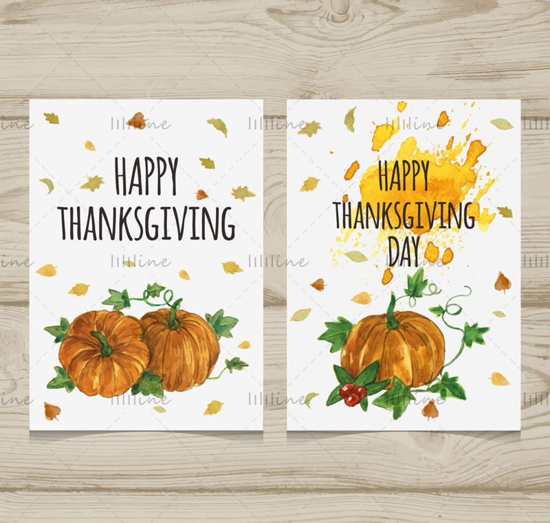 Thanksgiving pumpkin greeting card
