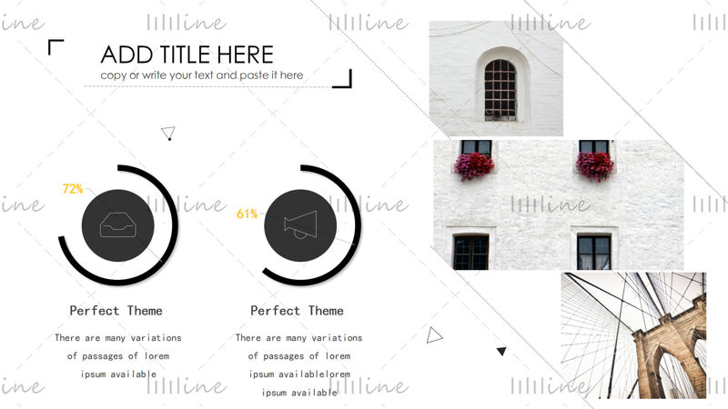 Artistic minimalist style personal report PowerPoint template