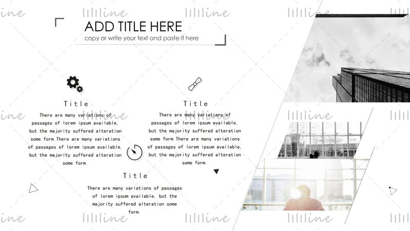 Artistic minimalist style personal report PowerPoint template