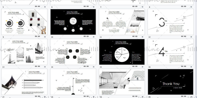 Șablon PowerPoint de raport personal în stil minimalist artistic