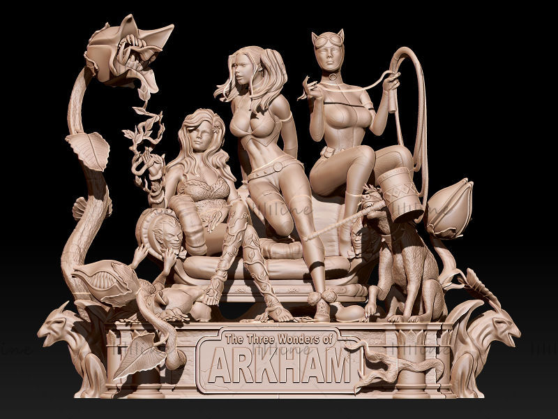 Three Wonders of Arkham 3D print modell