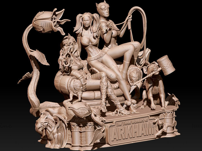 Three Wonders of Arkham 3D print modell