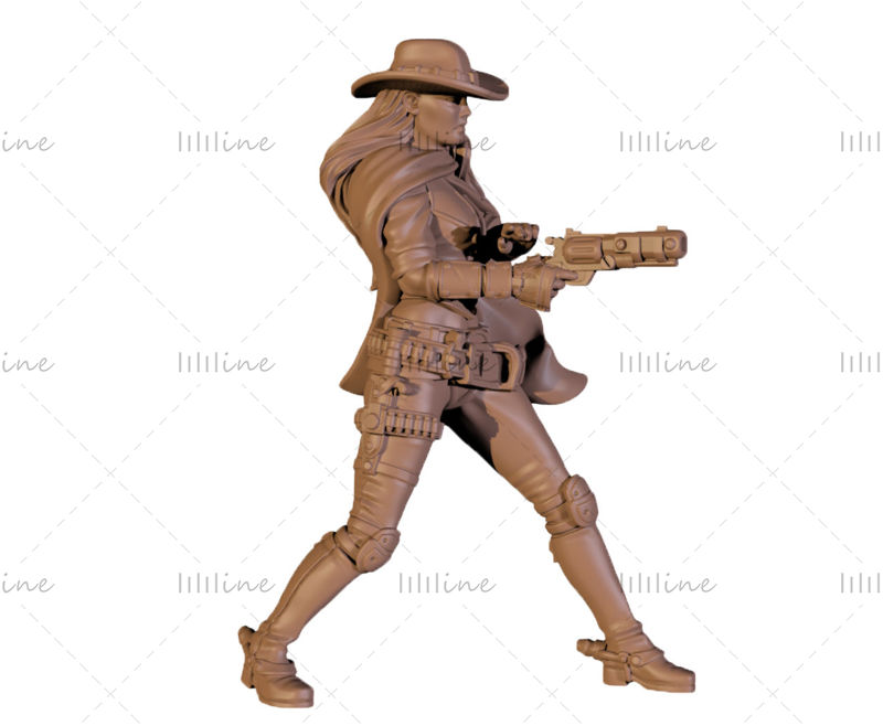 Cowboy Lana statue 3D model Ready Print