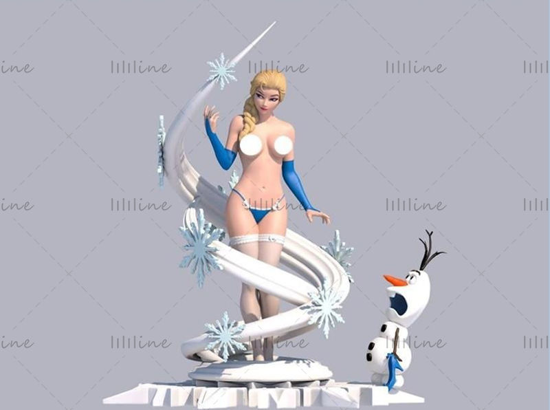 Оникрон Ледяная принцесса 3D модель Готовая печать