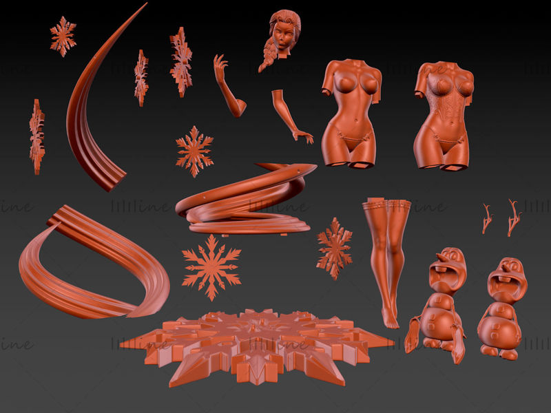 Onicron Ice Princess modelo 3D Ready Print