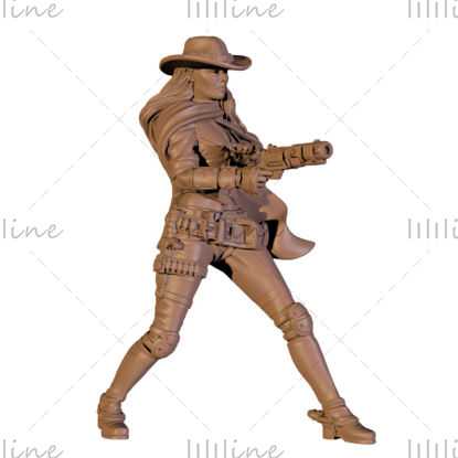 Cowboy Lana statuie model 3D Ready Print