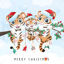 Lindo tigre de navidad