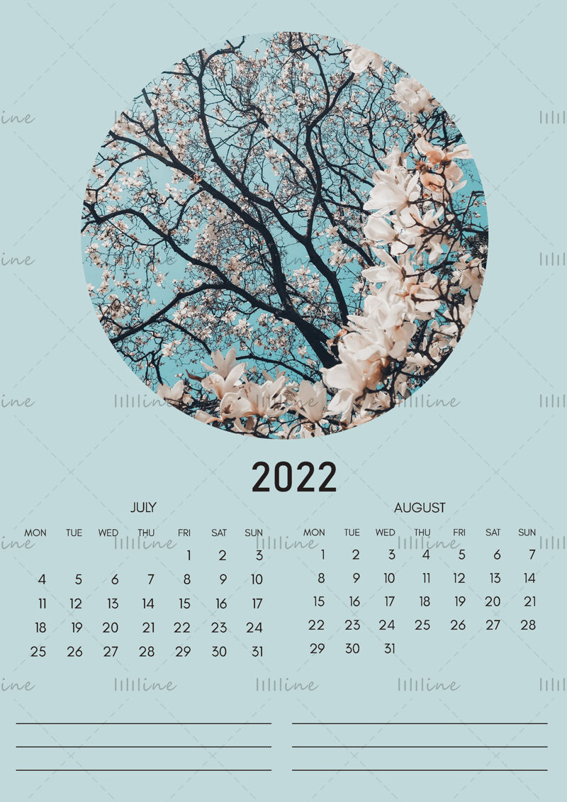 Calendario de pared Plantas y flores 2022
