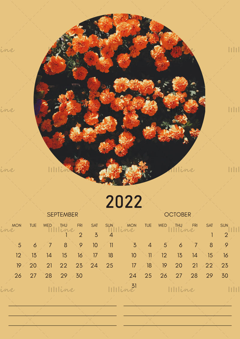 植物と花2022壁掛けカレンダー