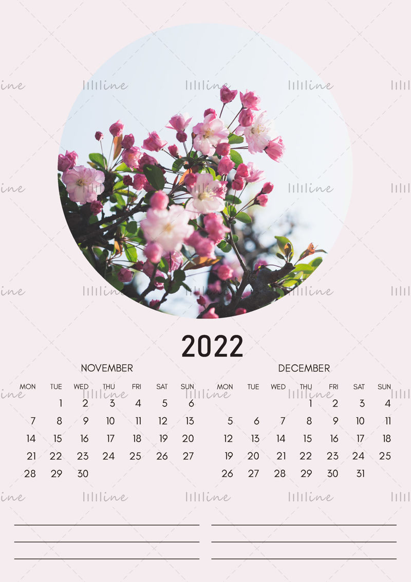 Calendario de pared Plantas y flores 2022