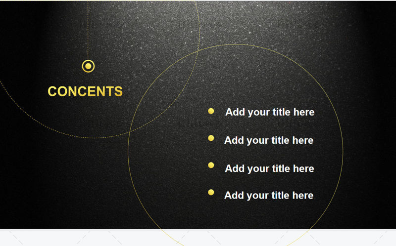 Black and gold style simple ppt template