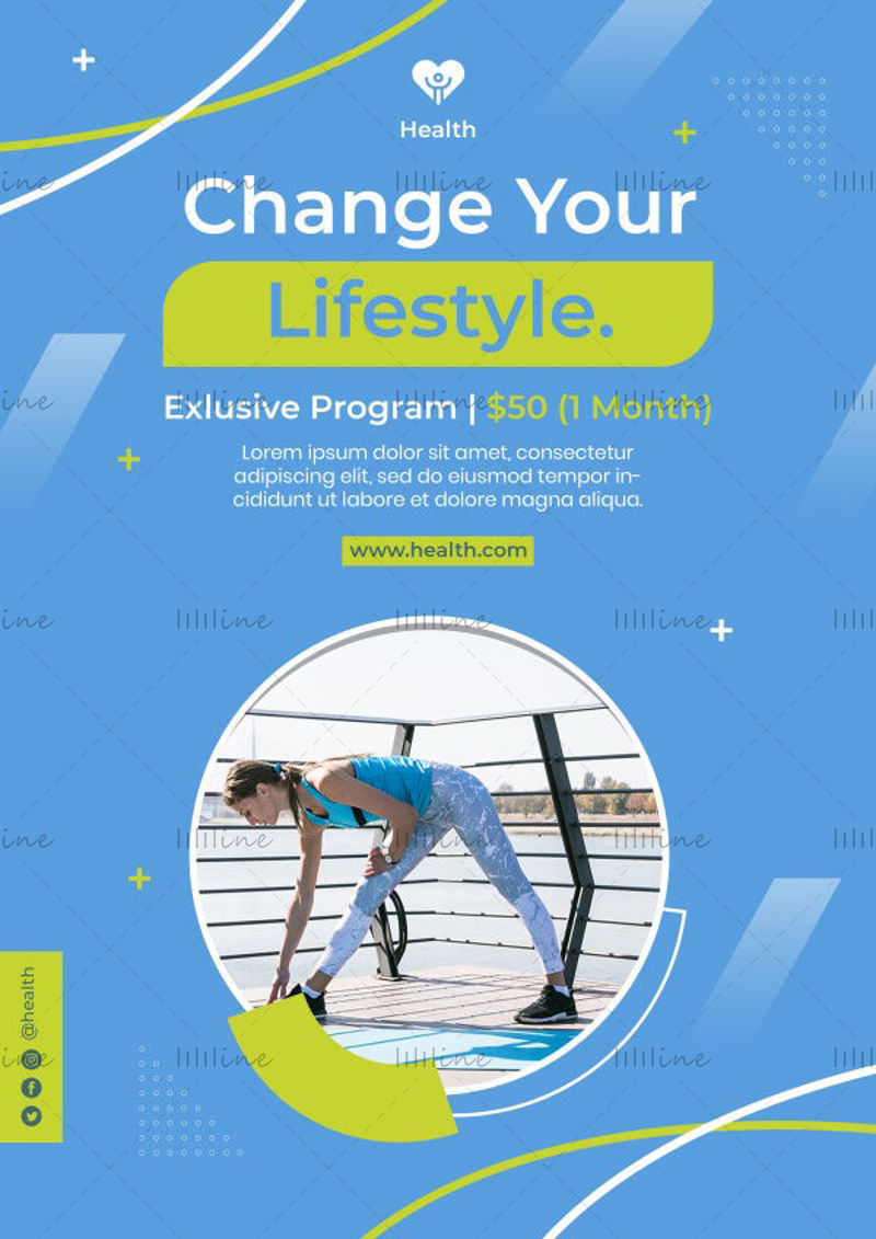Healthy living poster