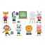 Go to school cartoon animals vector